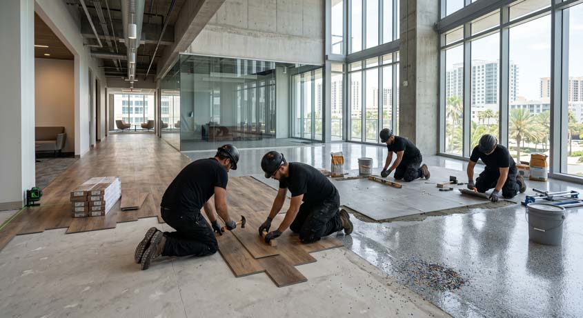 Floor covering installation in Tampa FL by Dinser247