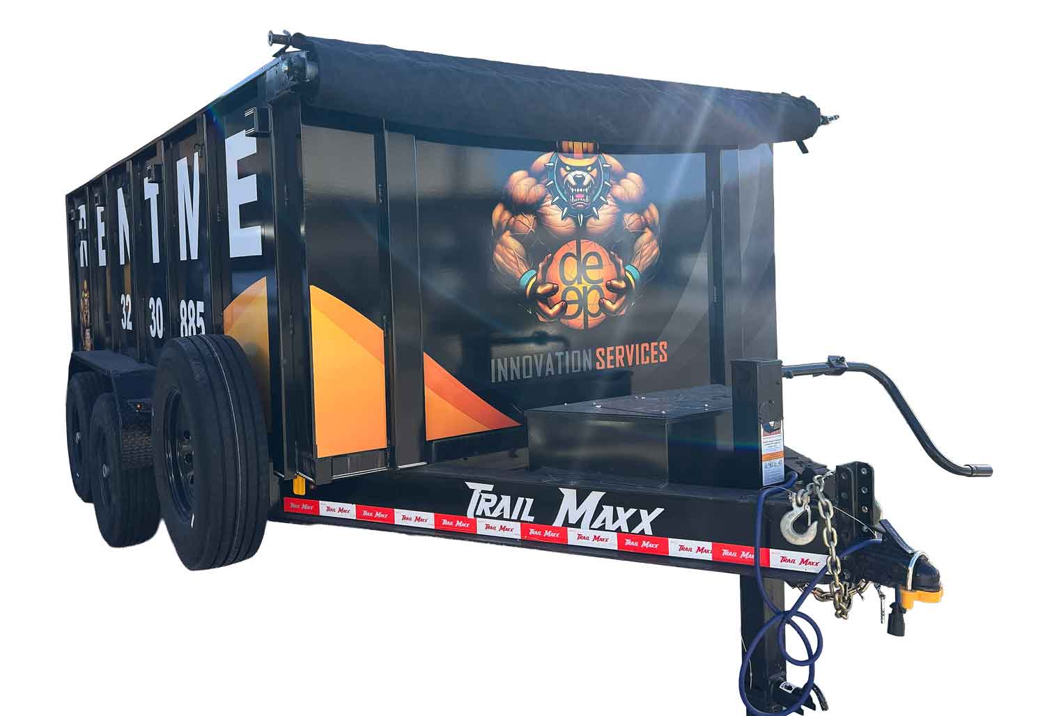 Dumpster rental Tampa truck for active construction and commercial projects